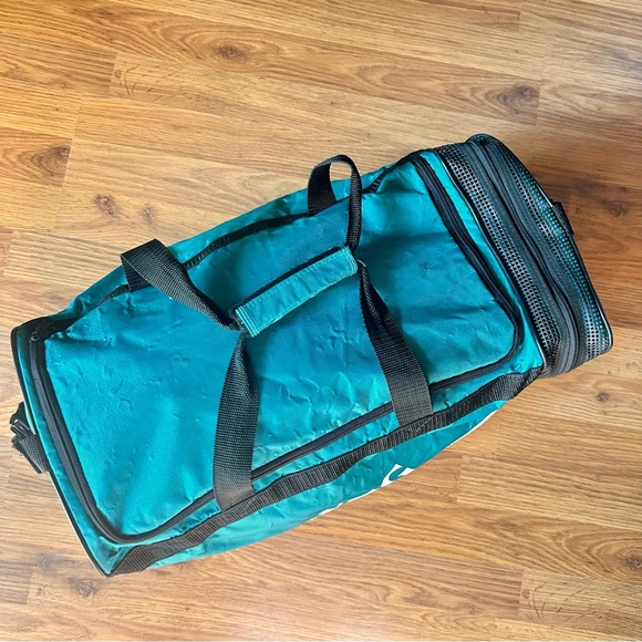 Women’s Men’s Vintage 90’s Teal Purple Spaulding Gym Bag Duffle Travel Luggage * - Picture 2 of 9